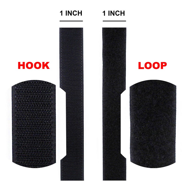 YKK Sew On Hook and Loop Manufactured 1" Black -10 Yards per roll - Image 2